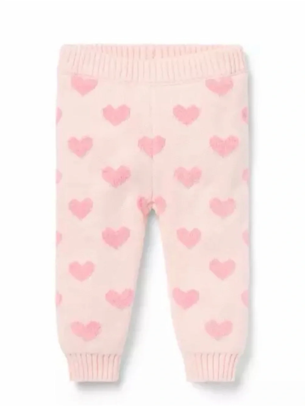Janie and Jack Pink Heart Knit Pants